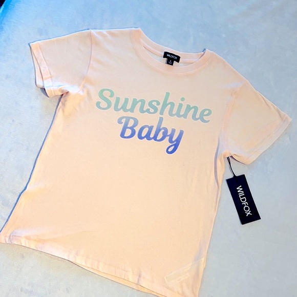 Wildfox Tops - Wildfox Sunshine Baby Keke "Sunshine Baby" Tee